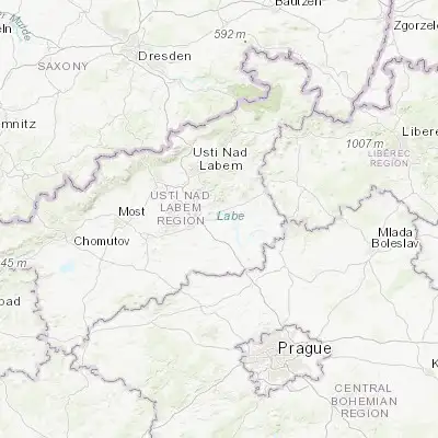 Map showing location of Terezín (50.511000, 14.150550)