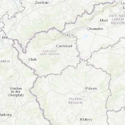 Map showing location of Toužim (50.060490, 12.985060)