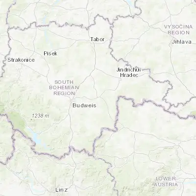 Map showing location of Třeboň (49.003640, 14.770650)