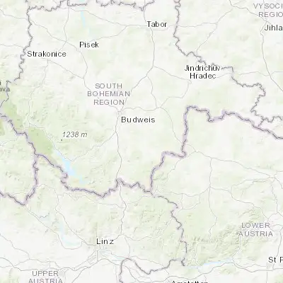 Map showing location of Trhové Sviny (48.842310, 14.639240)