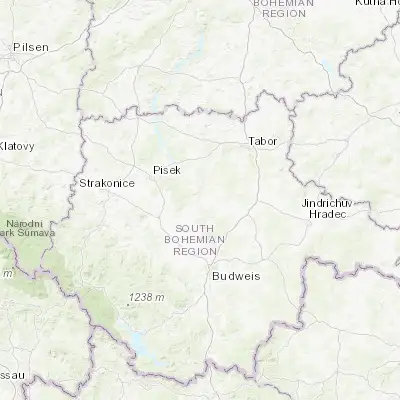 Map showing location of Týn nad Vltavou (49.223400, 14.420570)