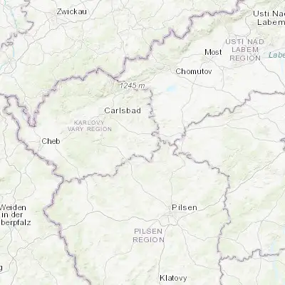 Map showing location of Žlutice (50.091920, 13.162970)