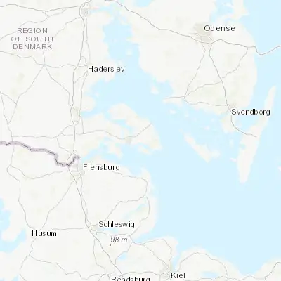 Map showing location of Høruphav (54.910170, 9.898720)