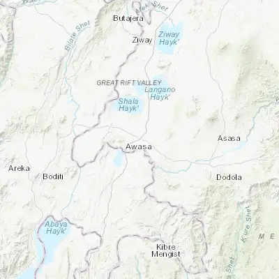 Map showing location of Shashemenē (7.200000, 38.600000)