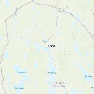 Map showing location of Iisalmi (63.559150, 27.190670)