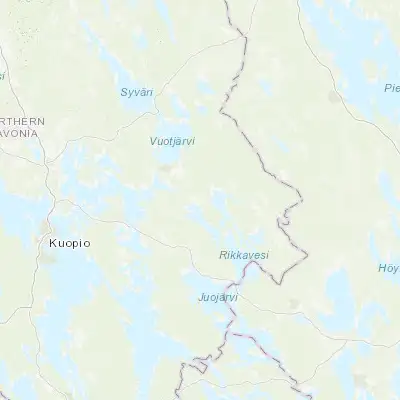 Map showing location of Kaavi (62.983330, 28.500000)