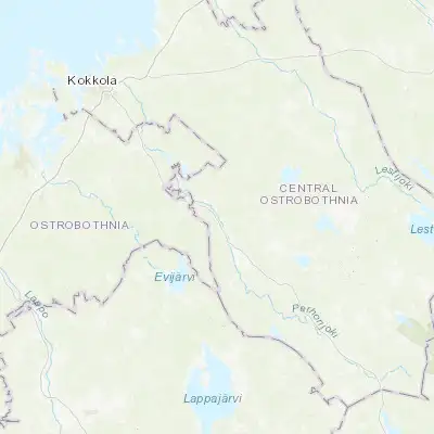 Map showing location of Kaustinen (63.548780, 23.688450)