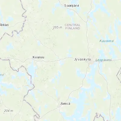 Map showing location of Petäjävesi (62.250000, 25.200000)