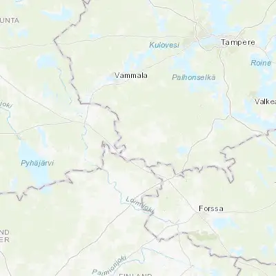 Map showing location of Punkalaidun (61.116670, 23.100000)