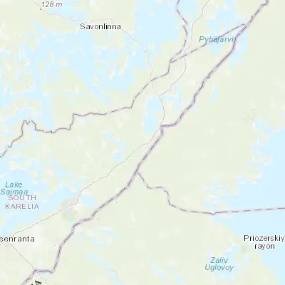 Map showing location of Rautjärvi (61.433330, 29.350000)