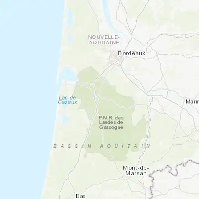 Map showing location of Belin-Béliet (44.500000, -0.783330)