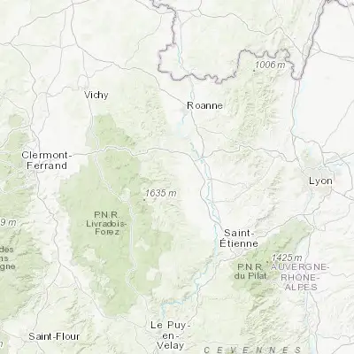 Map showing location of Boën-sur-Lignon (45.751140, 4.007250)