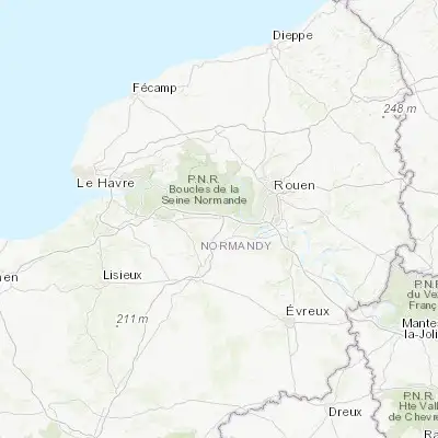 Map showing location of Bourg-Achard (49.353220, 0.816230)