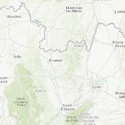 Map showing location of Bourg-de-Thizy (46.033710, 4.299040)