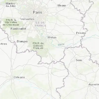 Map showing location of Bourron-Marlotte (48.340510, 2.700410)