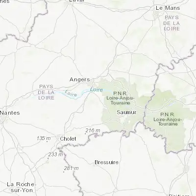 Map showing location of Brissac-Quincé (47.355750, -0.449240)