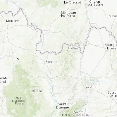 Map showing location of Cours-la-Ville (46.100000, 4.316670)