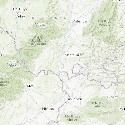 Map showing location of Donzère (44.442460, 4.711340)