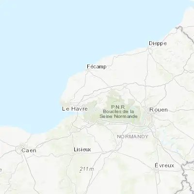 Map showing location of Gruchet-le-Valasse (49.554660, 0.486840)