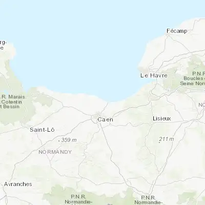 Map showing location of Hermanville-sur-Mer (49.284640, -0.315440)