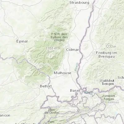 Map showing location of Issenheim (47.903570, 7.252350)