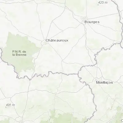 Map showing location of La Châtre (46.582280, 1.987340)