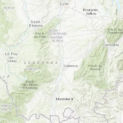 Map showing location of La Roche-de-Glun (45.013360, 4.844880)