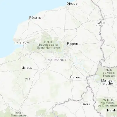 Map showing location of Le Bosc-Roger-en-Roumois (49.283330, 0.933330)