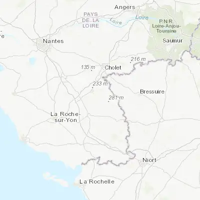 Map showing location of Le Boupère (46.795700, -0.926410)