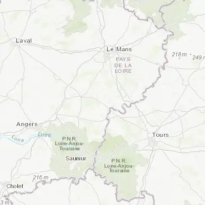 Map showing location of Le Lude (47.646480, 0.156640)