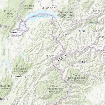 Map showing location of Les Houches (45.892670, 6.806370)