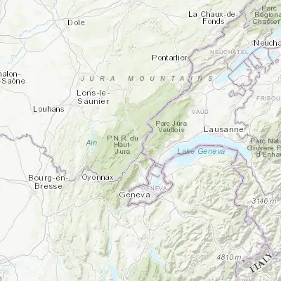 Map showing location of Les Rousses (46.484120, 6.063300)