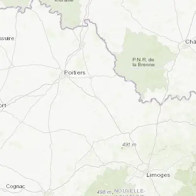 Map showing location of Lussac-les-Châteaux (46.403290, 0.723260)