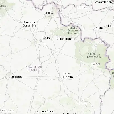 Map showing location of Masnières (50.114890, 3.208890)