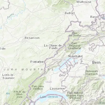 Map showing location of Morteau (47.057840, 6.607160)