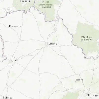 Map showing location of Nouaillé-Maupertuis (46.507840, 0.413950)