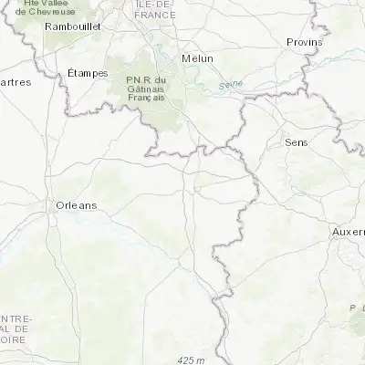 Map showing location of Pannes (48.019370, 2.667550)