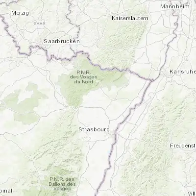 Map showing location of Pfaffenhoffen (48.842200, 7.607140)