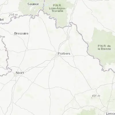 Map showing location of Saint-Benoît (46.550250, 0.341770)