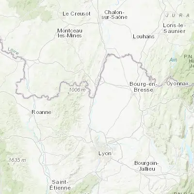 Map showing location of Saint-Didier-sur-Chalaronne (46.177140, 4.816260)