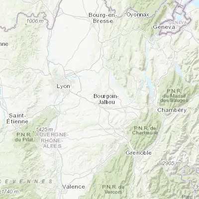 Map showing location of Saint-Savin (45.627760, 5.308560)