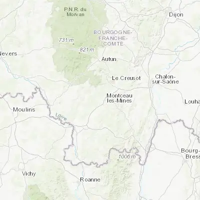 Map showing location of Sanvignes-les-Mines (46.664440, 4.291880)