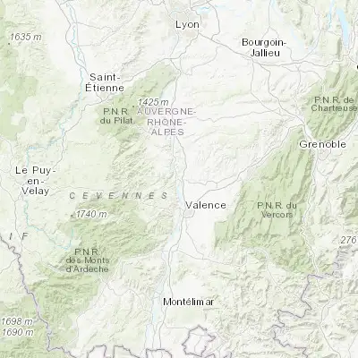 Map showing location of Tain-l'Hermitage (45.066720, 4.855900)