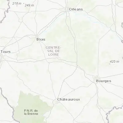 Map showing location of Villefranche-sur-Cher (47.300000, 1.766670)