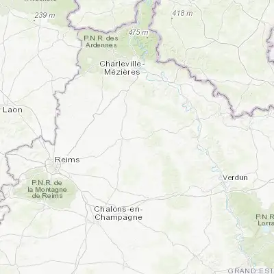 Map showing location of Vouziers (49.397910, 4.701200)