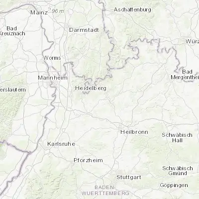 Map showing location of Aglasterhausen (49.356940, 8.986940)