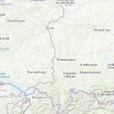 Map showing location of Amendingen (48.003020, 10.179180)