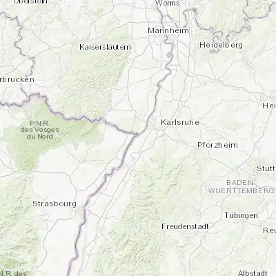 Map showing location of Au am Rhein (48.950000, 8.233330)