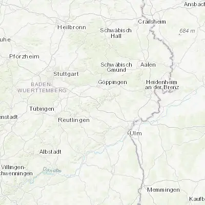 Map showing location of Bad Ditzenbach (48.588300, 9.703930)