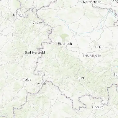 Map showing location of Bad Liebenstein (50.815690, 10.351230)